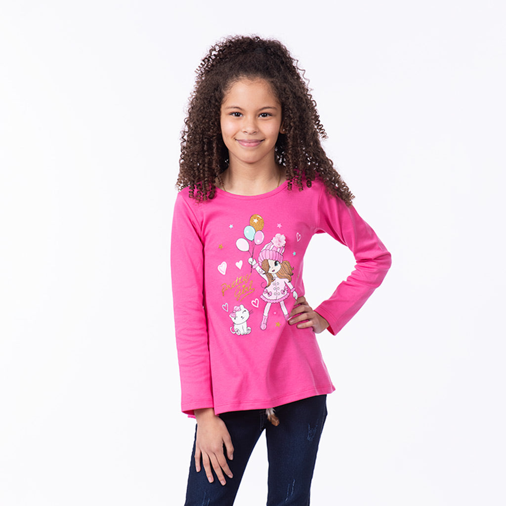 Polo Zaraith Manga Larga Niña