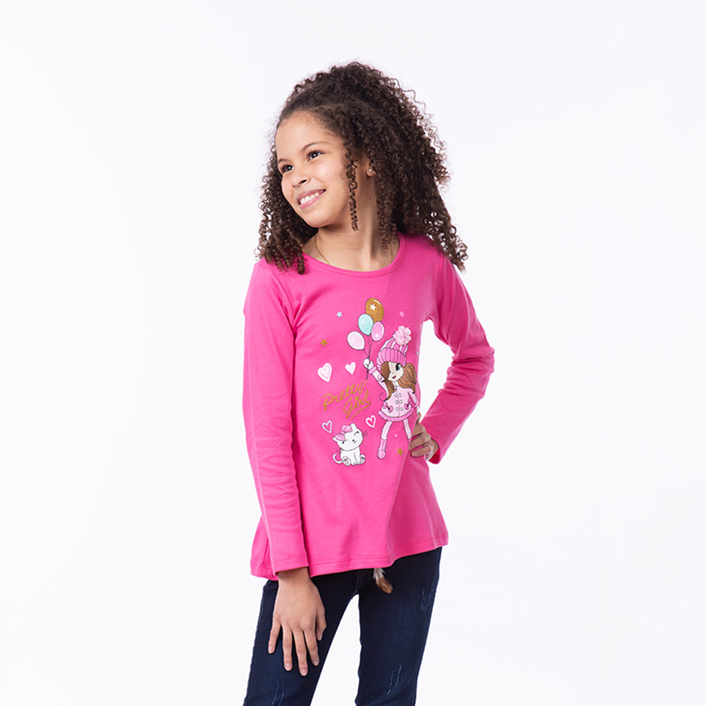 Polo Zaraith Manga Larga Niña