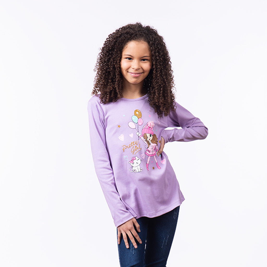 Polo Zaraith Manga Larga Niña