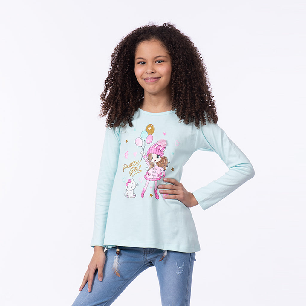 Polo Zaraith Manga Larga Niña