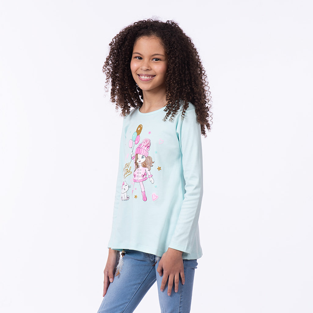 Polo Zaraith Manga Larga Niña