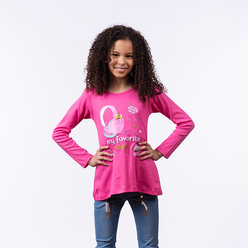 Polo Zaraith Manga Larga Niña