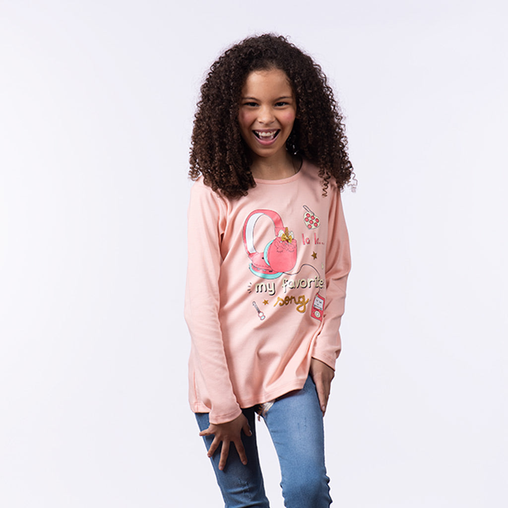 Polo Zaraith Manga Larga Niña