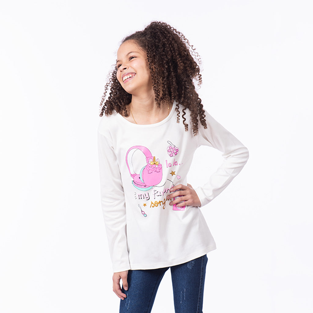 Polo Zaraith Manga Larga Niña