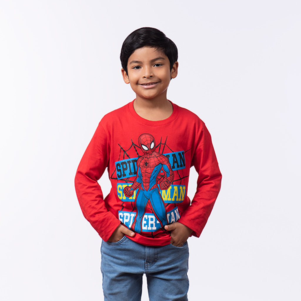 Polo Spiderman Manga Larga Niño