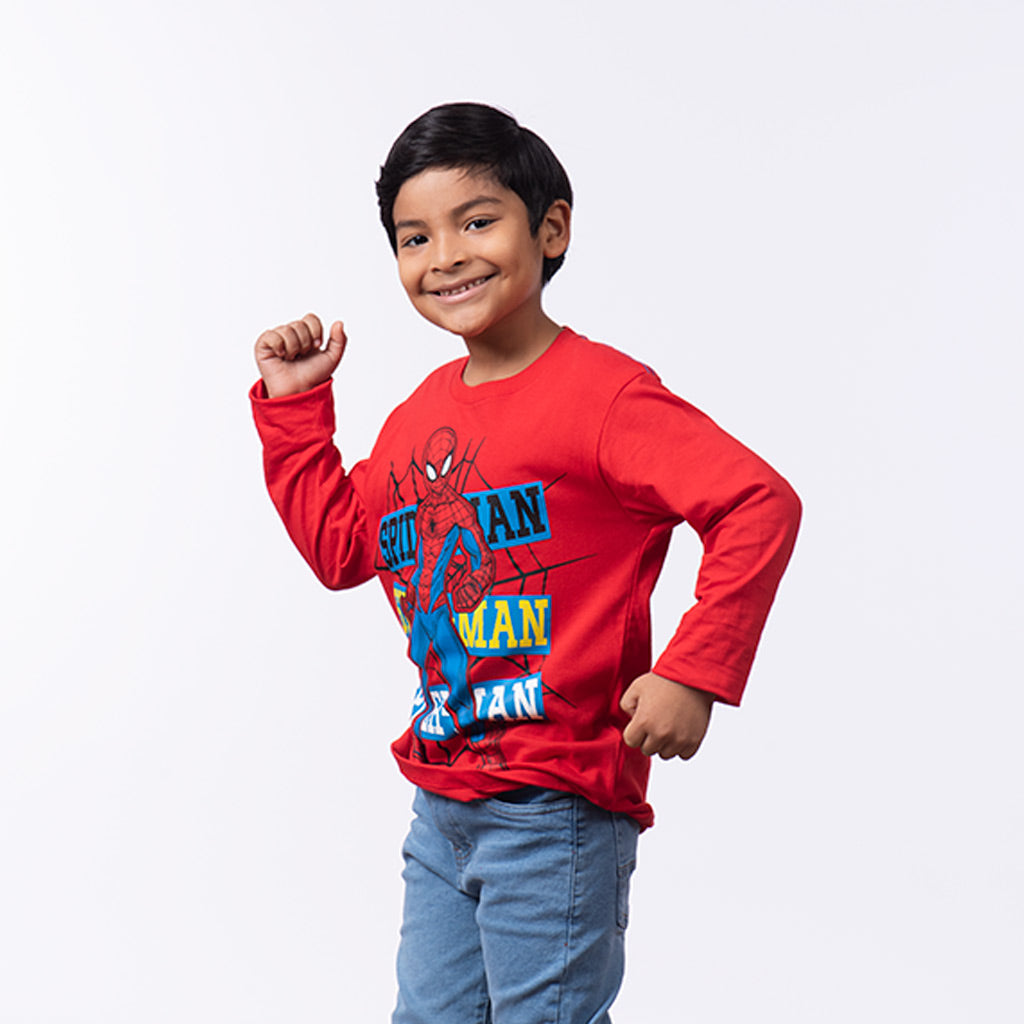 Polo Spiderman Manga Larga Niño