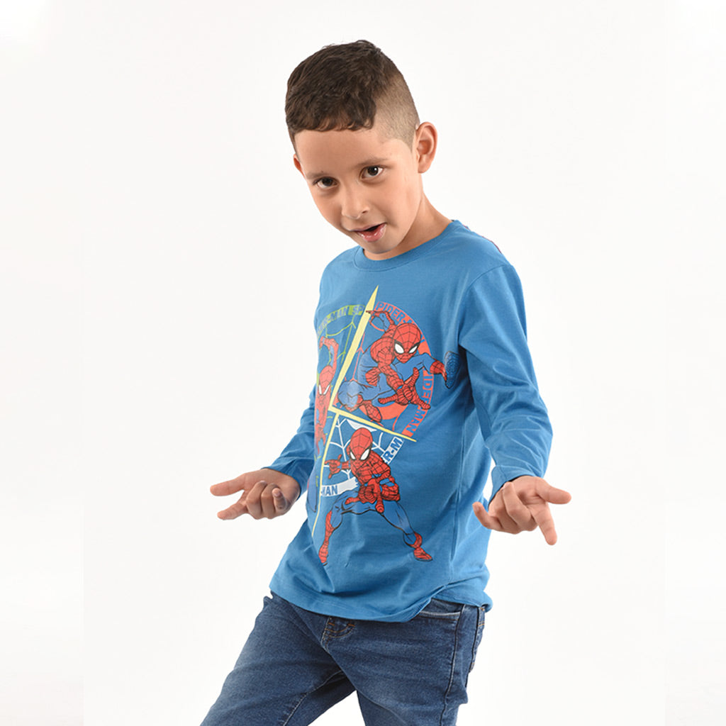 Polo Spiderman Manga Larga Niño