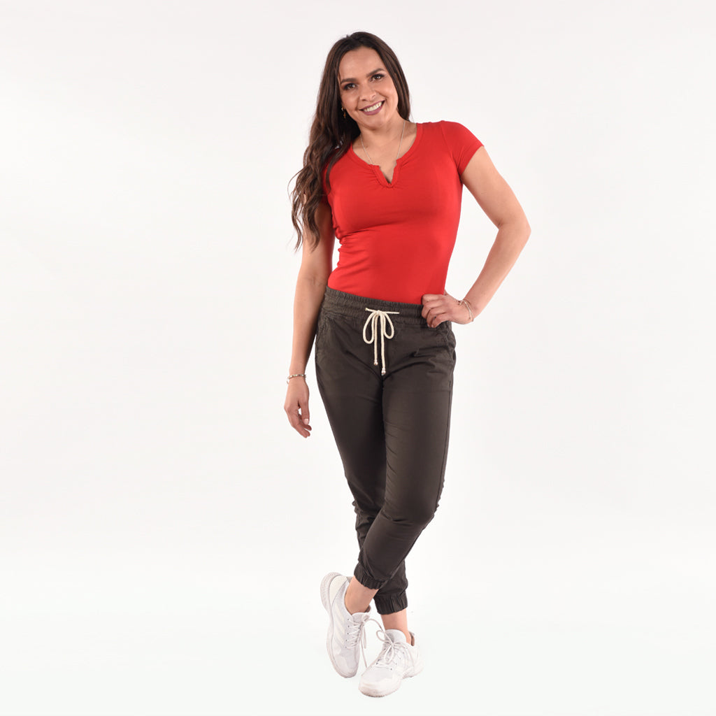 Jogger Drill Tafeta Strech Mujer