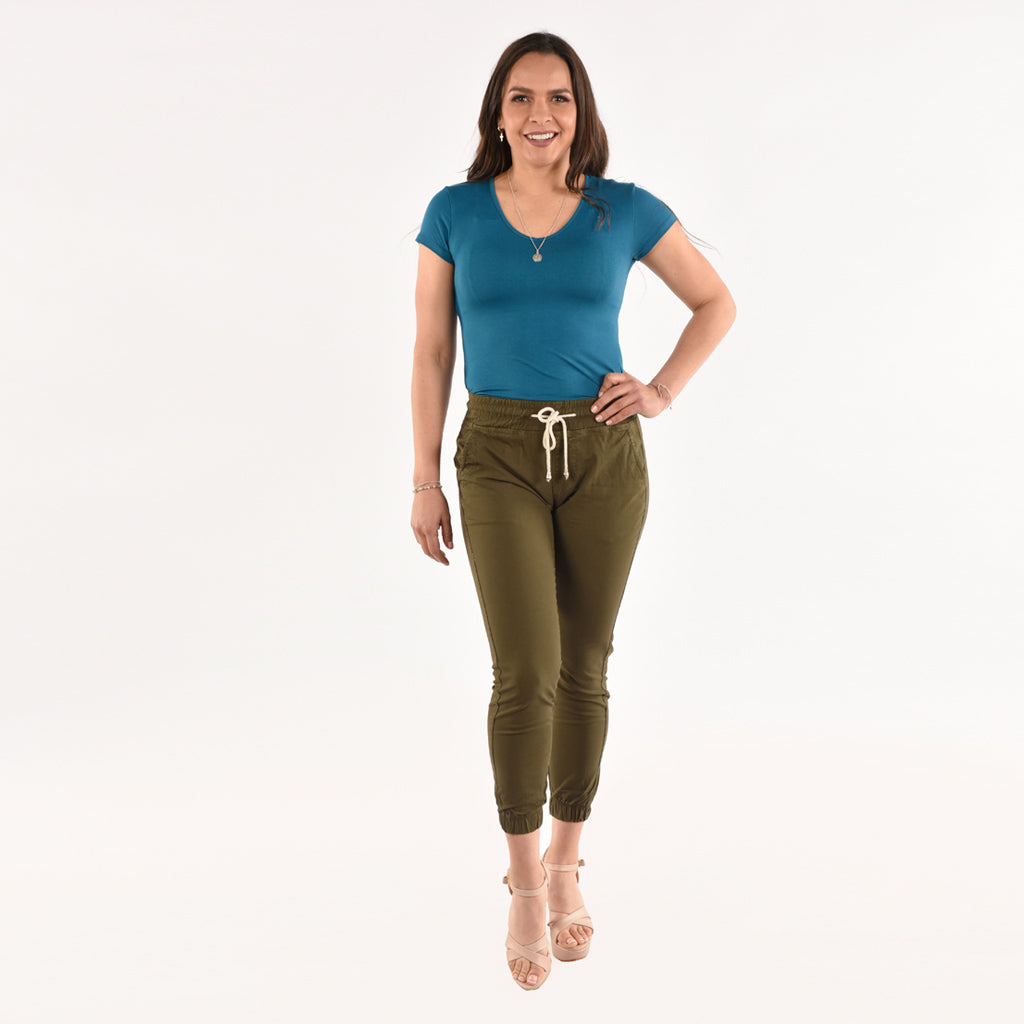 Jogger Drill Tafeta Strech Mujer