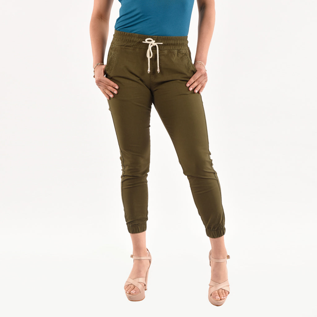 Jogger Drill Tafeta Strech Mujer