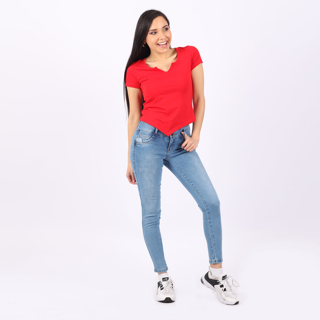 Pantalón Khuyay Denim Stretch Mod. Leona Mujer - 2x S/90.00