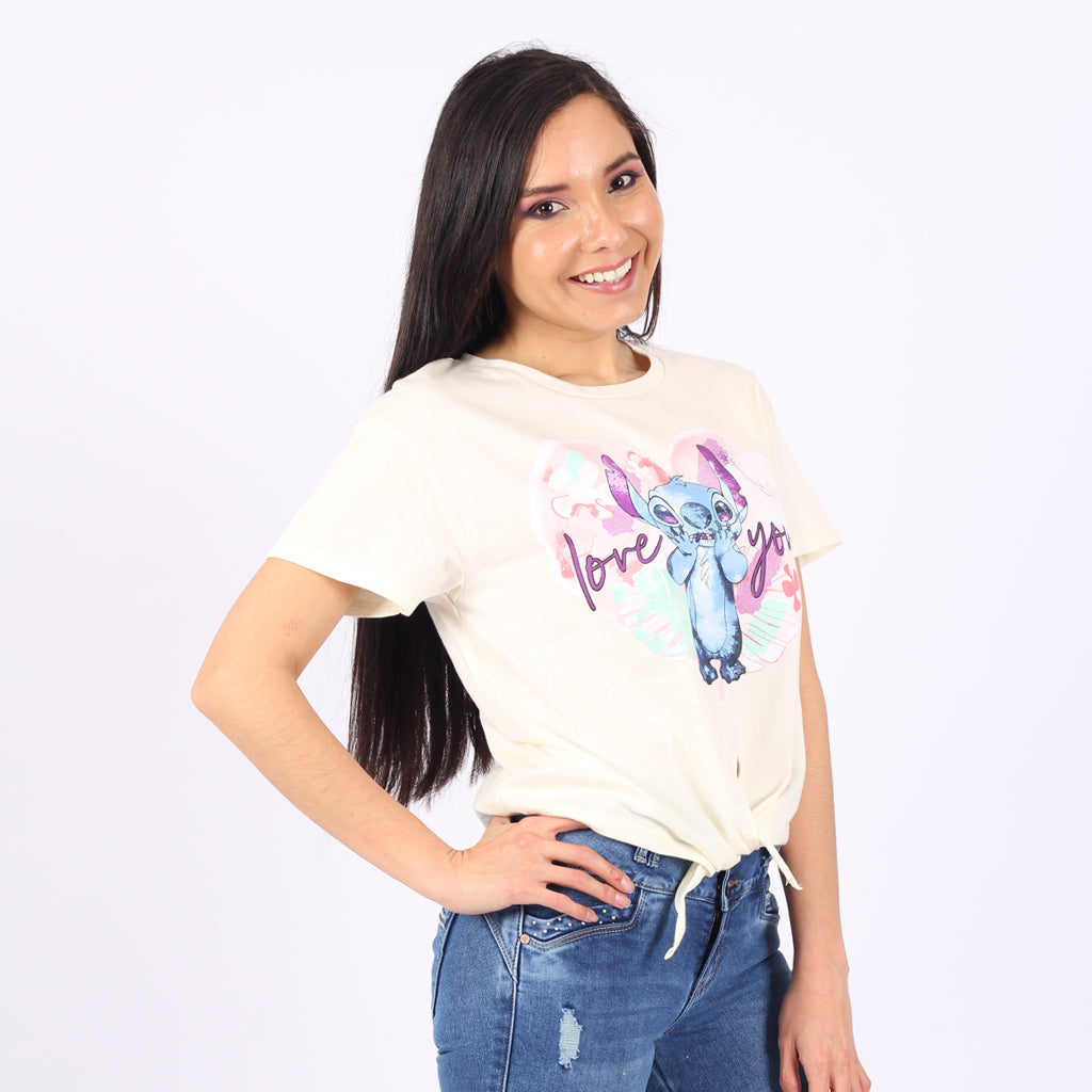 Polo Lilo Y Stitch Manga Corta Mujer 3x2