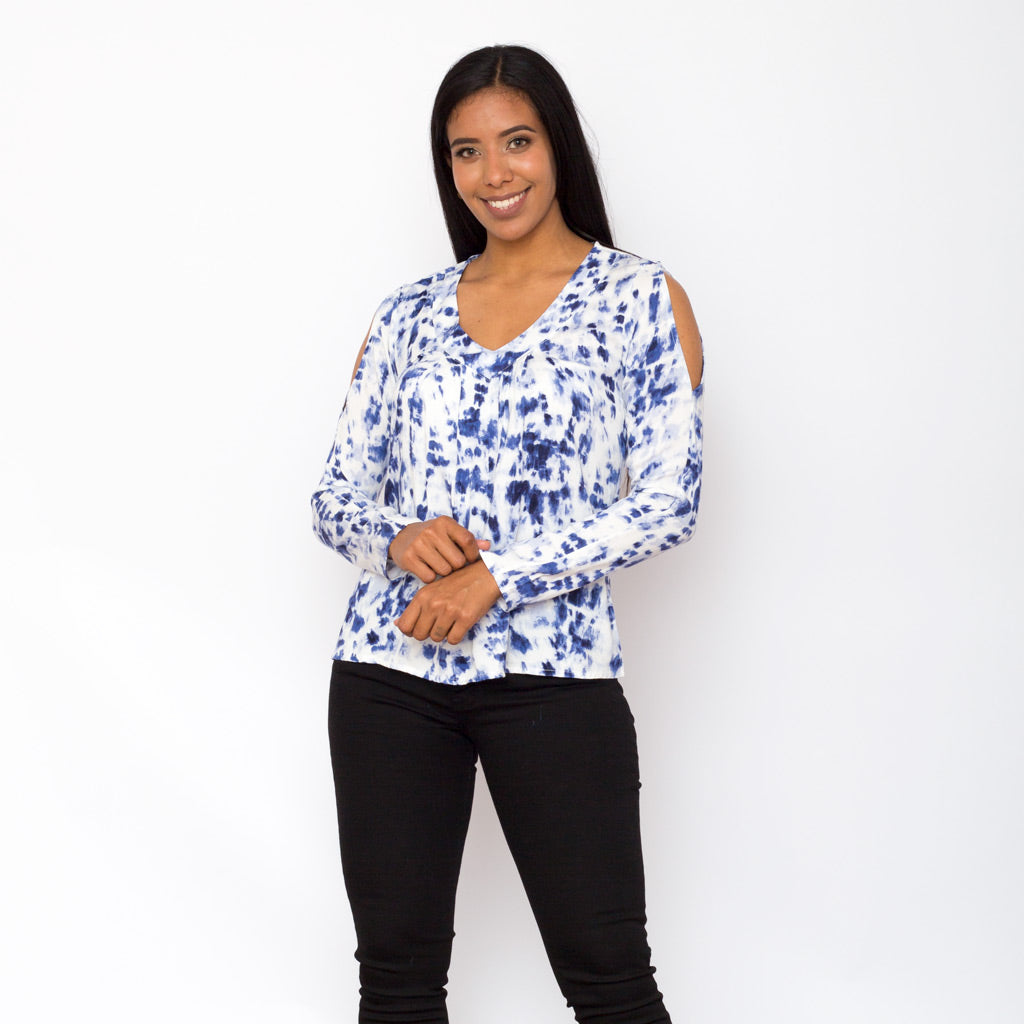 Blusa Ethiopia Tye Dye Manga larga Mujer