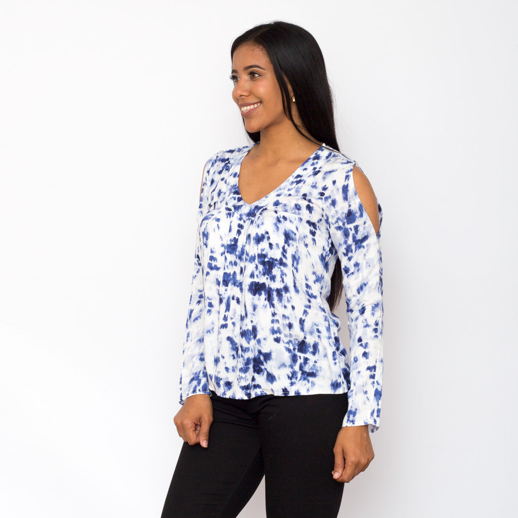 Blusa Ethiopia Tye Dye Manga larga Mujer