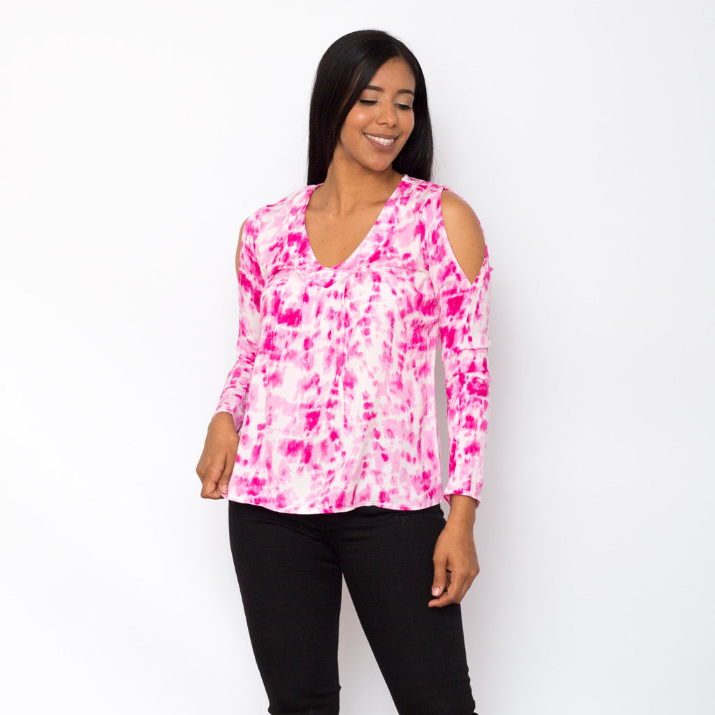 Blusa Ethiopia Tye Dye Manga larga Mujer