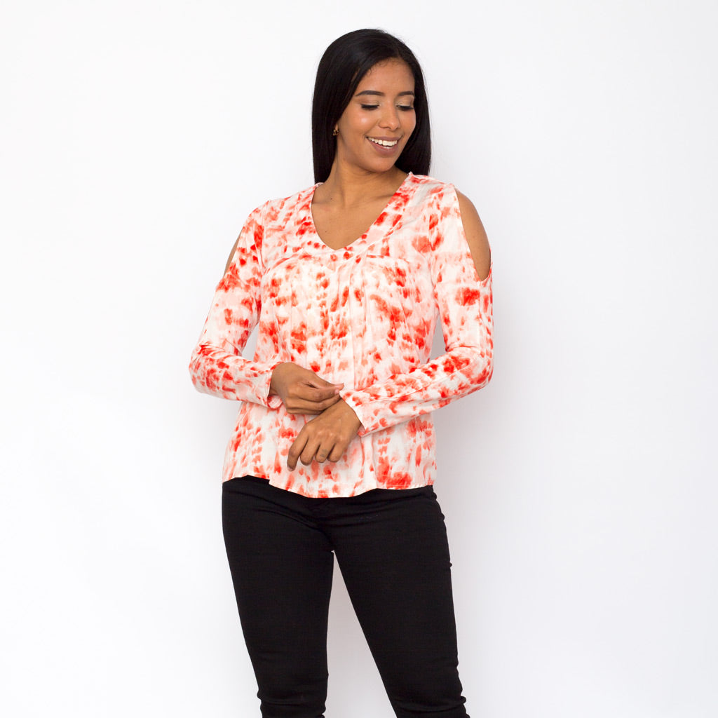 Blusa Ethiopia Tye Dye Manga larga Mujer