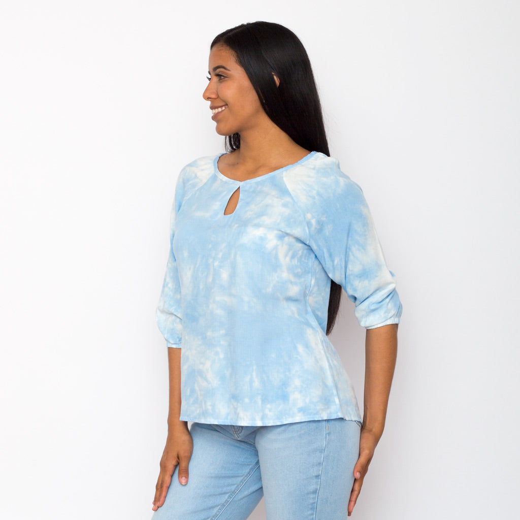 Blusa Ethiopia Tye-dye Manga 3/4 Mujer