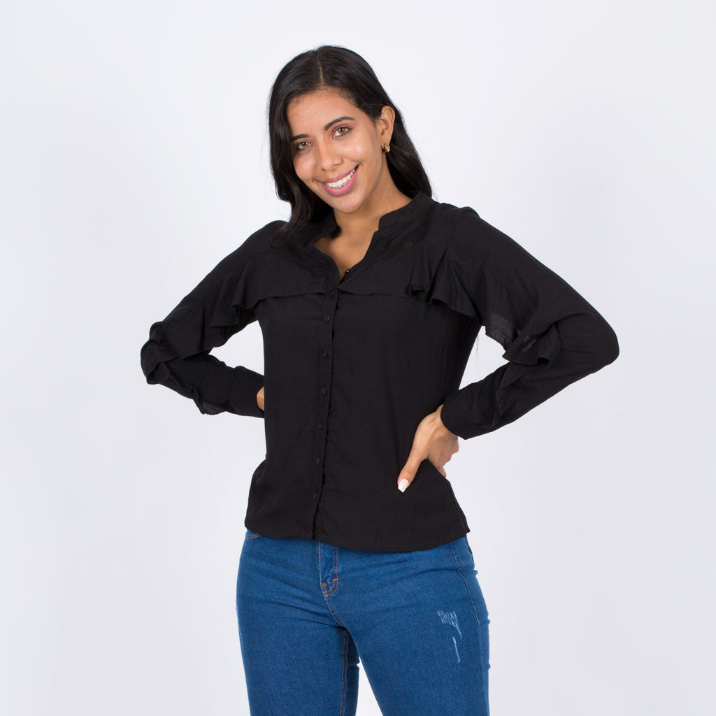 Blusa Ethiopia Rayón Manga Larga