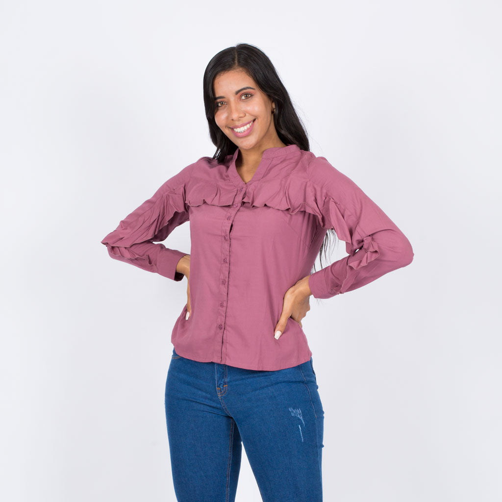 Blusa Ethiopia Rayón Manga Larga