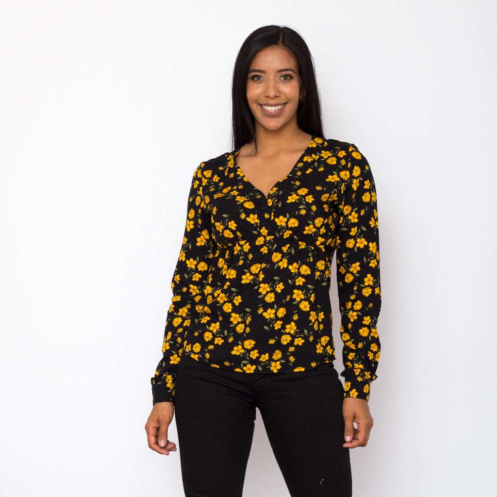 Blusa Ethiopia Floreada Manga larga Mujer - 2x S/55.00