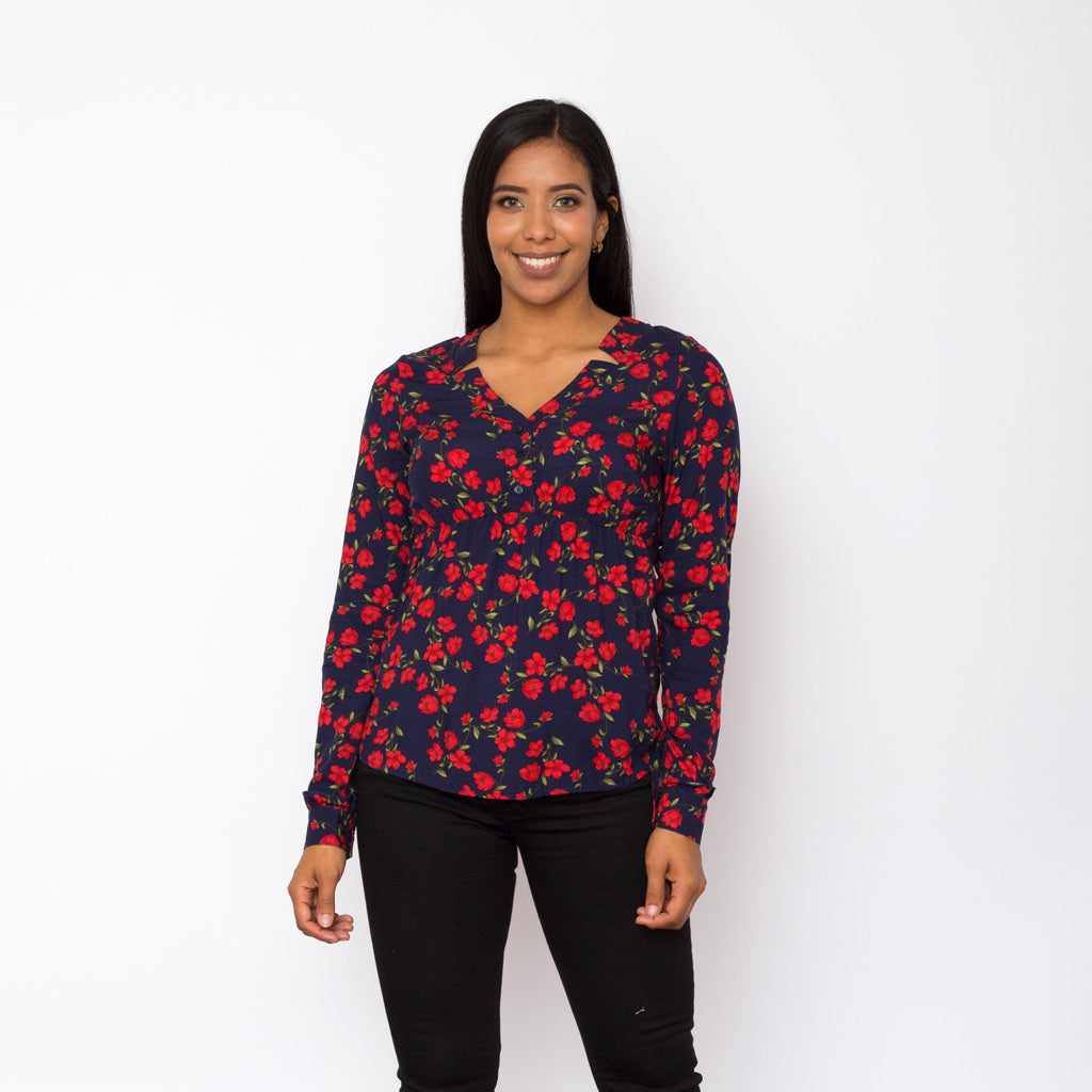 Blusa Ethiopia Floreada Manga larga Mujer