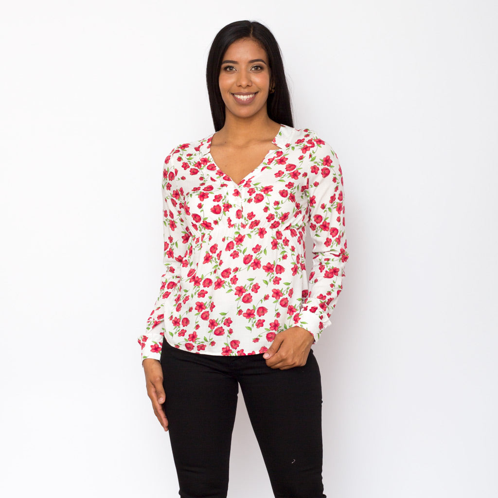 Blusa Ethiopia Floreada Manga larga Mujer