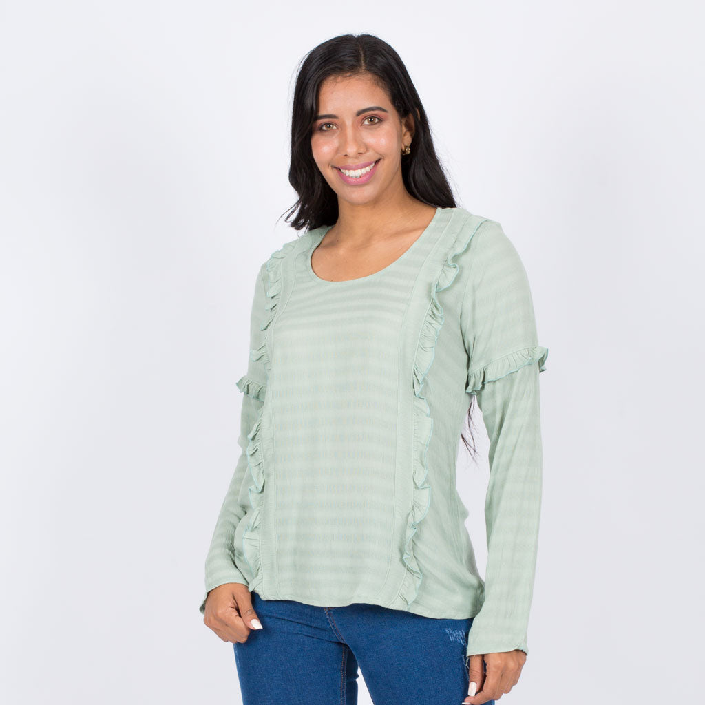 Blusa Ethiopia Rayon India Manga Larga