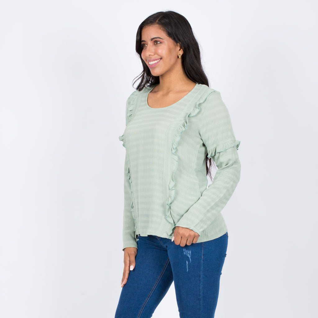 Blusa Ethiopia Rayon India Manga Larga