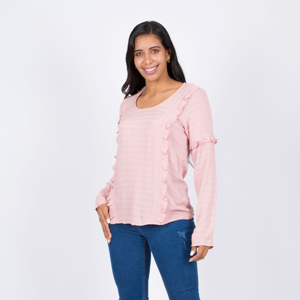 Blusa Ethiopia Rayon India Manga Larga