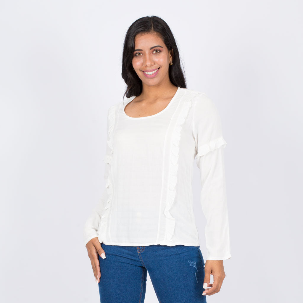 Blusa Ethiopia Rayon India Manga Larga