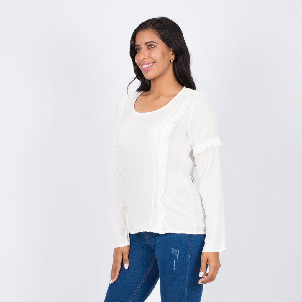 Blusa Ethiopia Rayon India Manga Larga