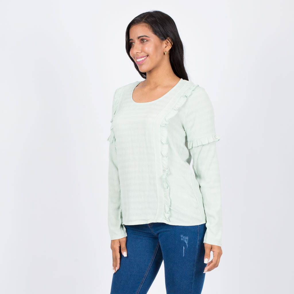 Blusa Ethiopia Rayon India Manga Larga