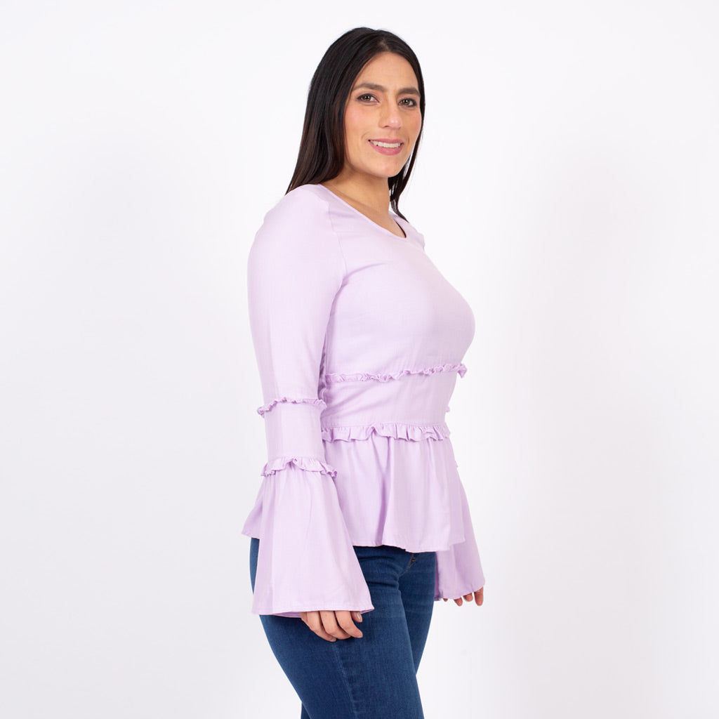 Blusa Ethiopia Rayon Manga Larga Mujer