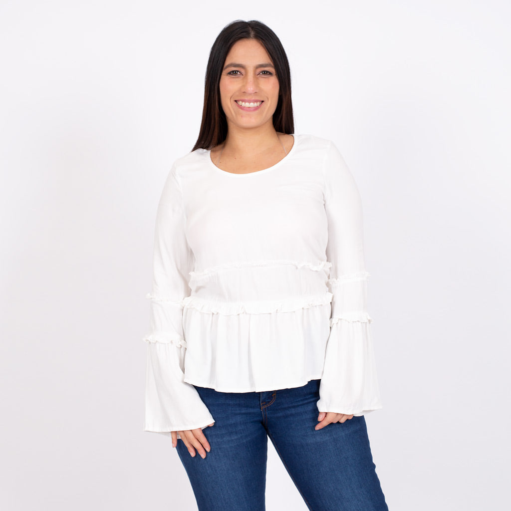 Blusa Ethiopia Rayon Manga Larga Mujer