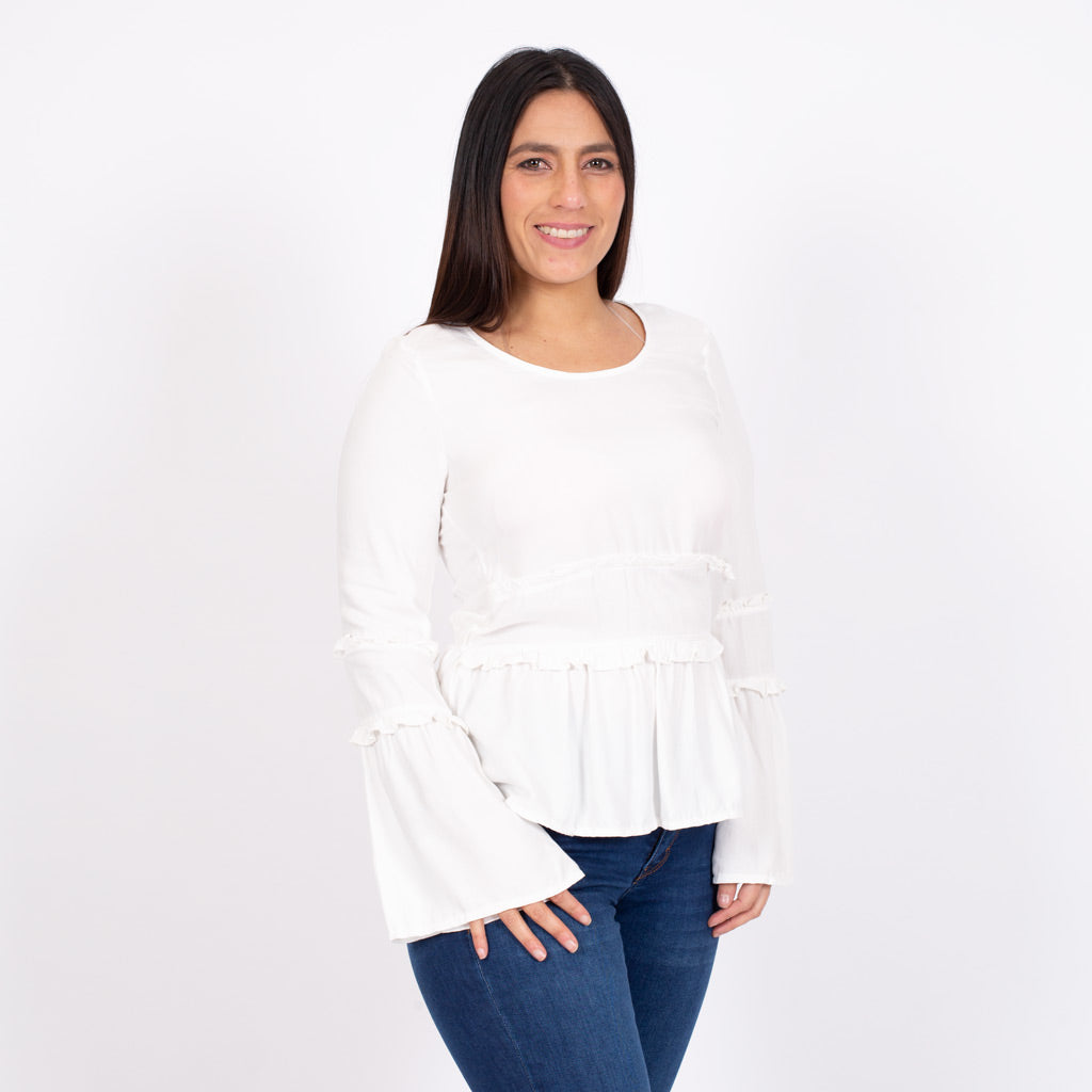 Blusa Ethiopia Rayon Manga Larga Mujer