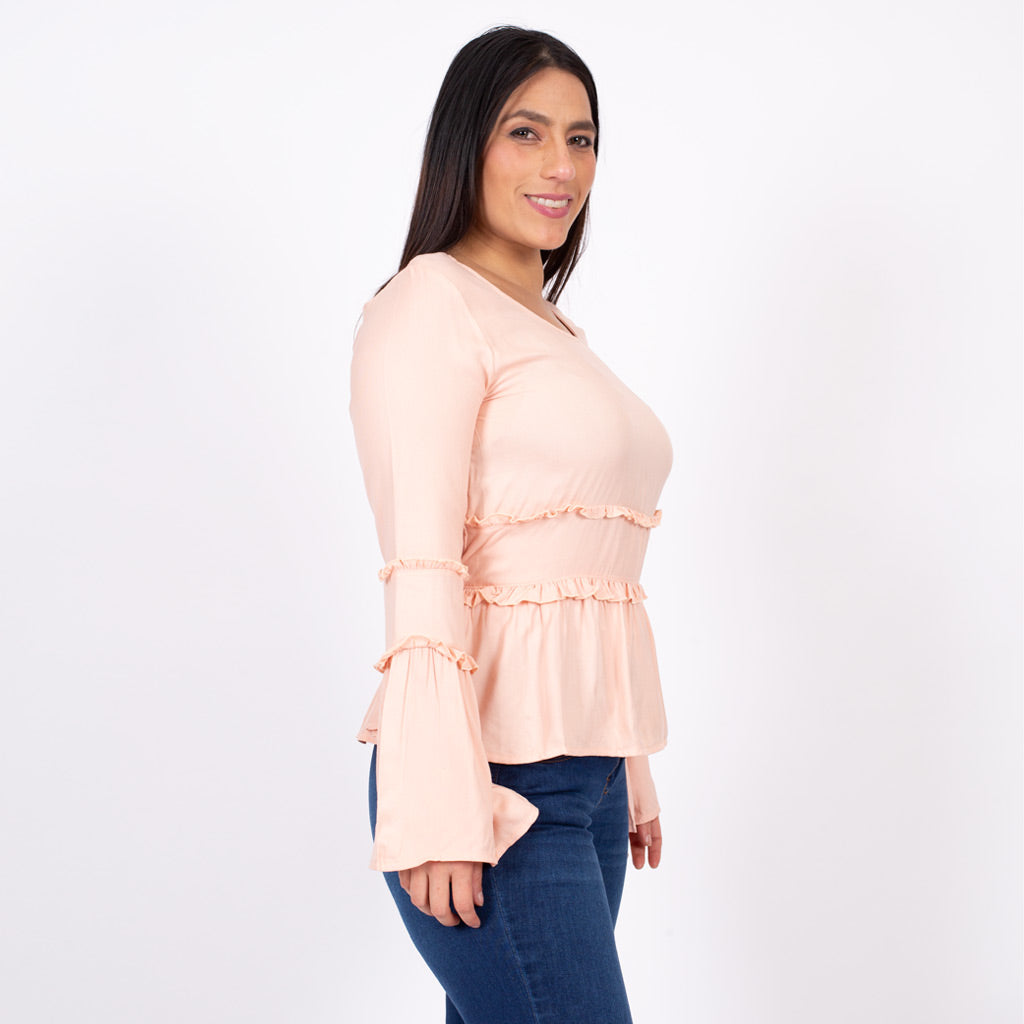 Blusa Ethiopia Rayon Manga Larga Mujer