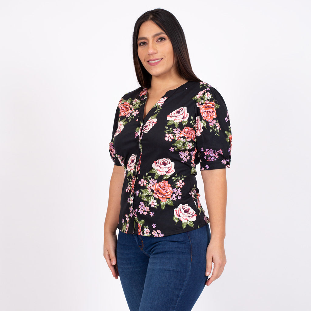 Blusa Ethiopia Manga Corta Mujer