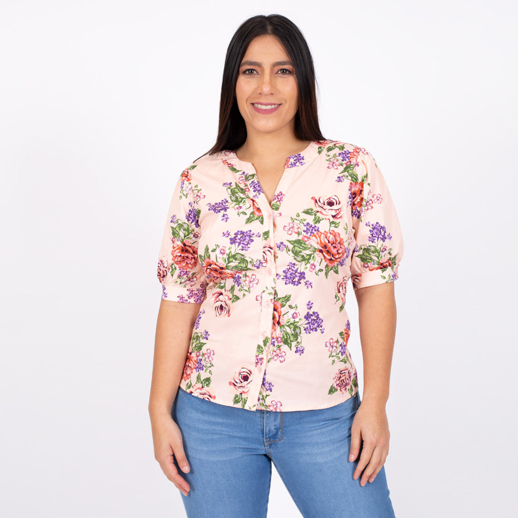 Blusa Ethiopia Manga Corta Mujer