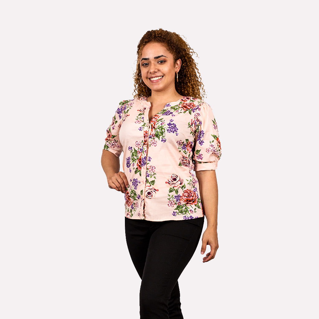 Blusa Ethiopia Manga Corta Mujer