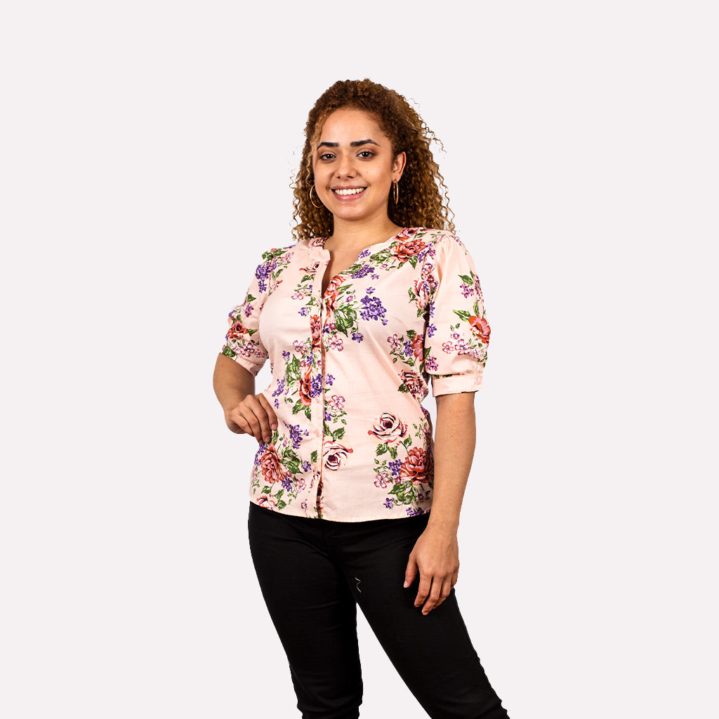 Blusa Ethiopia Manga Corta Mujer