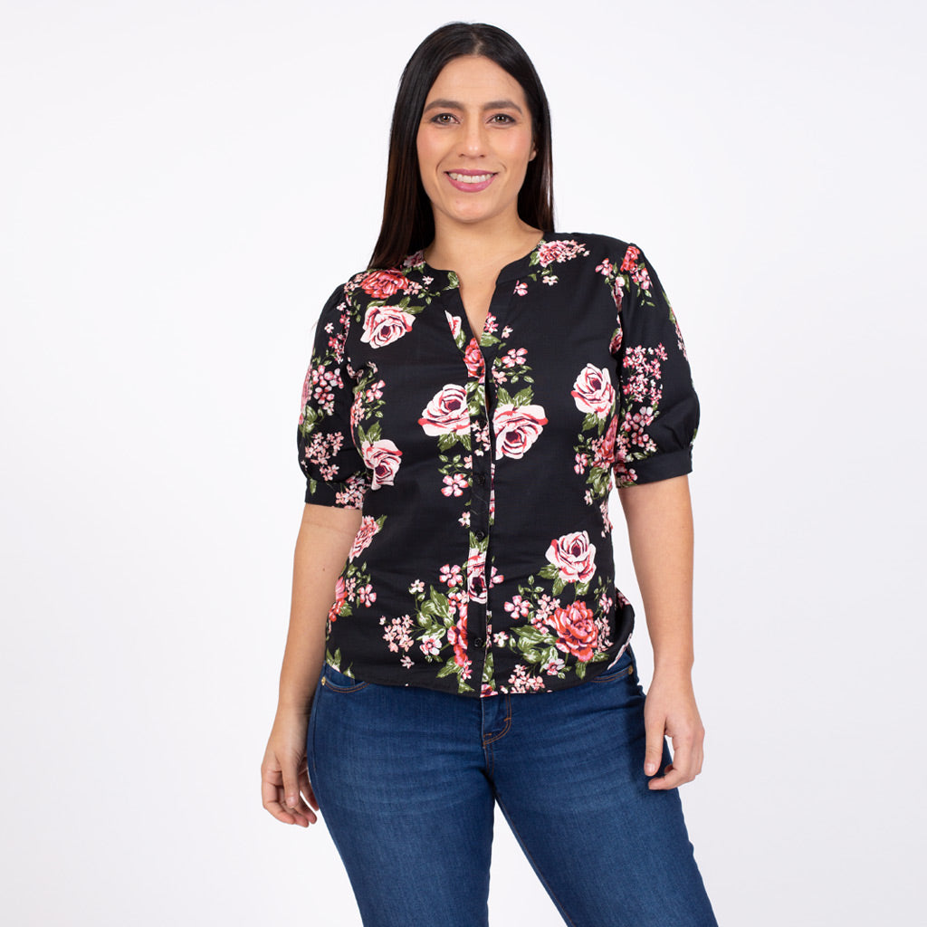 Blusa Ethiopia Manga Corta Mujer