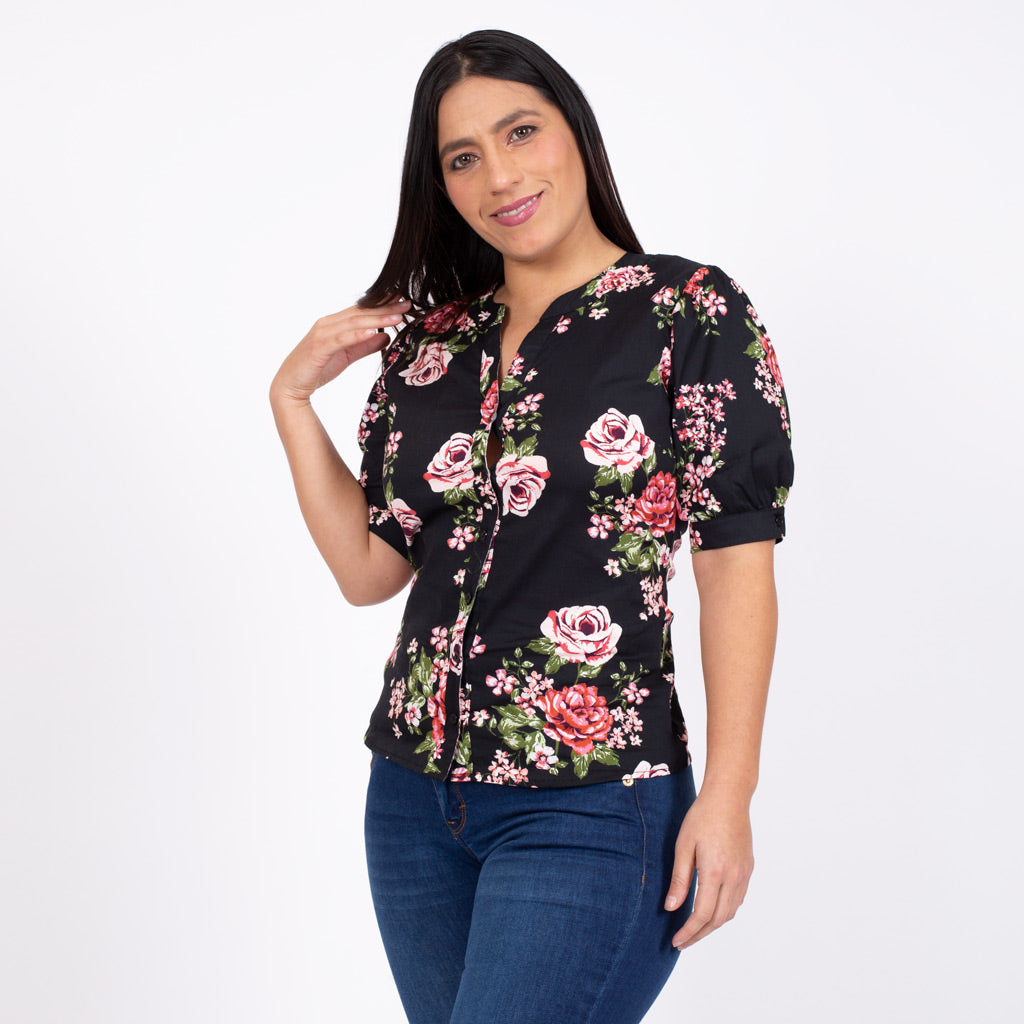 Blusa Ethiopia Manga Corta Mujer