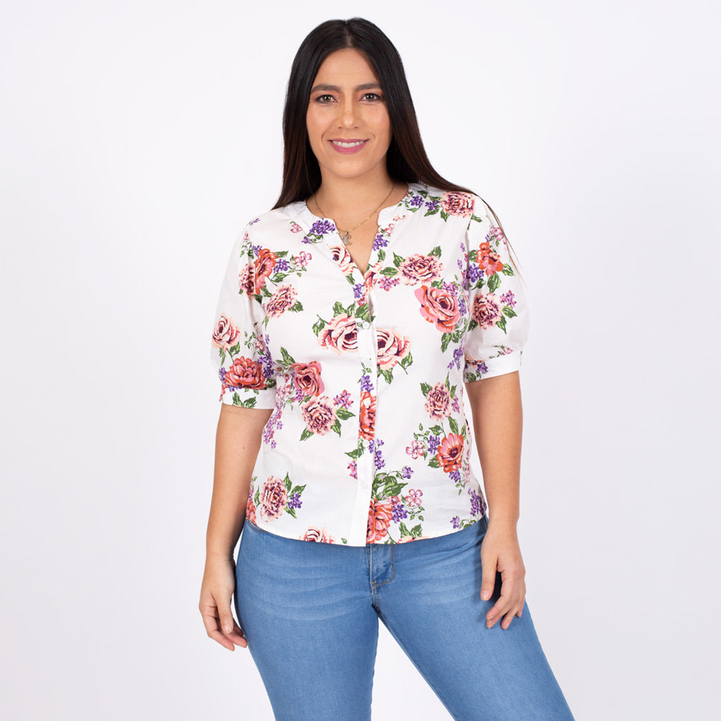 Blusa Ethiopia Manga Corta Mujer