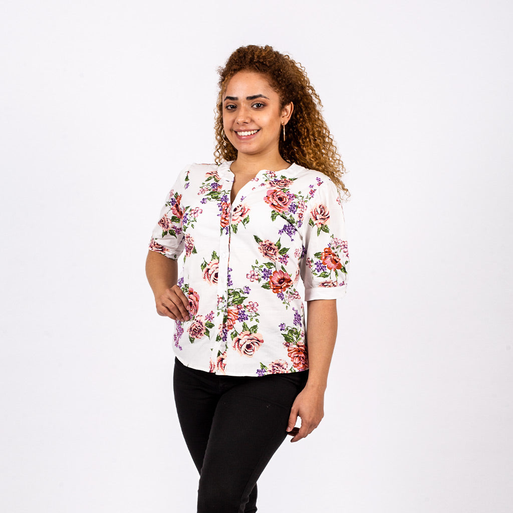 Blusa Ethiopia Manga Corta Mujer
