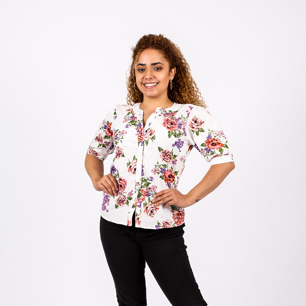 Blusa Ethiopia Manga Corta Mujer