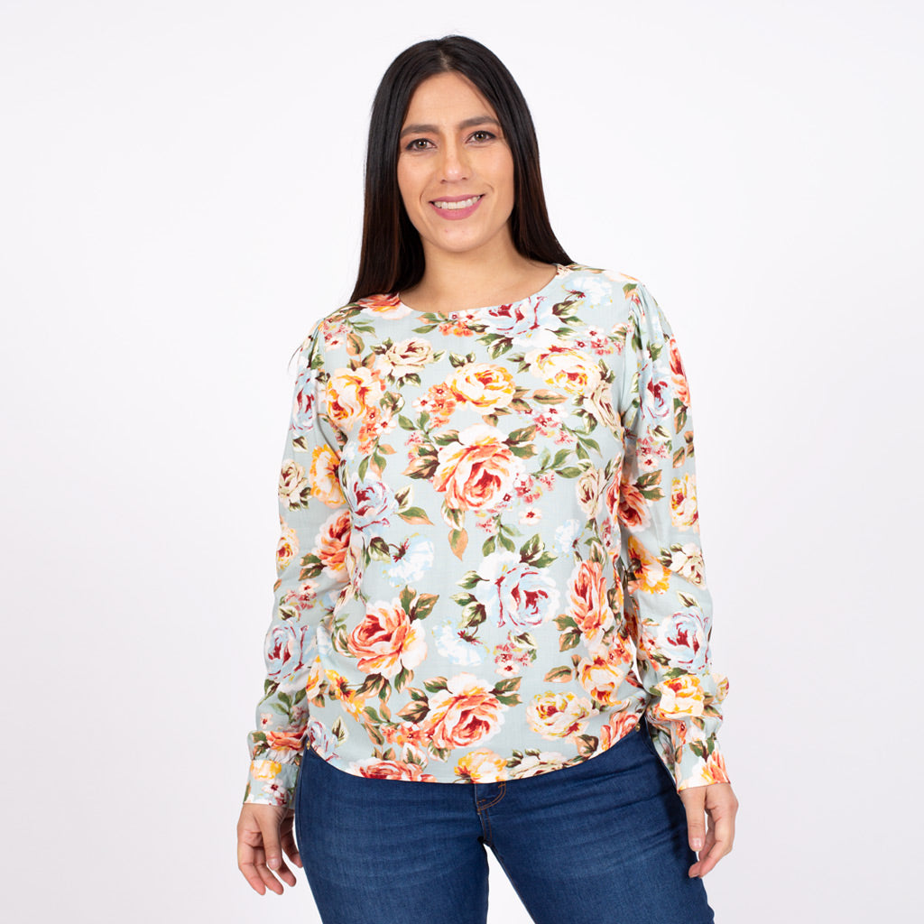 Blusa Ethiopia Manga Larga Mujer - 2x S/45.00