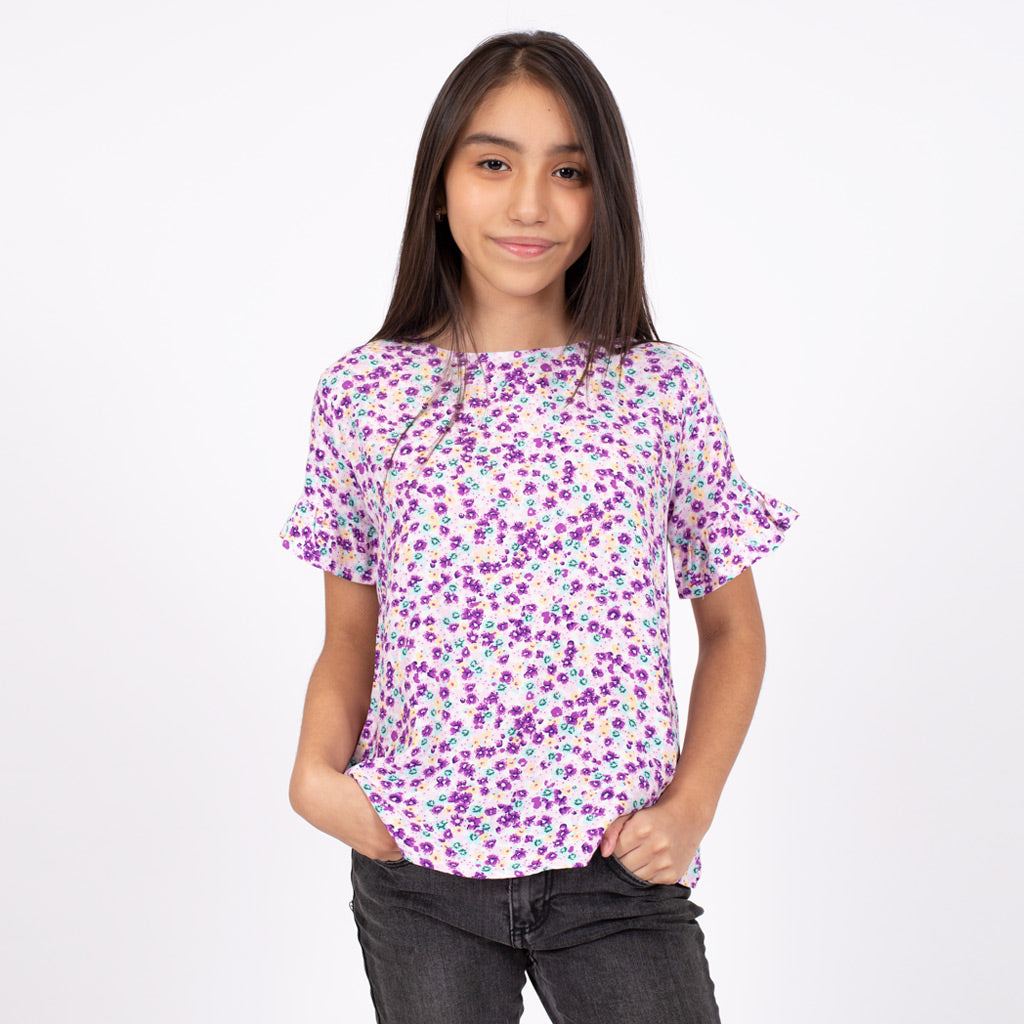 Blusa Essie Rayon Manga Corta Niña