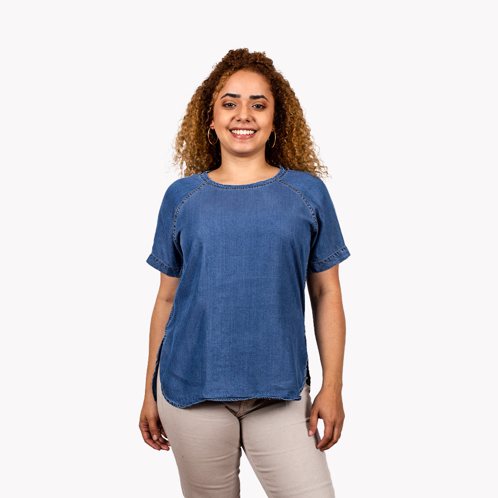 Blusa Ethiopia Manga Corta Mujer