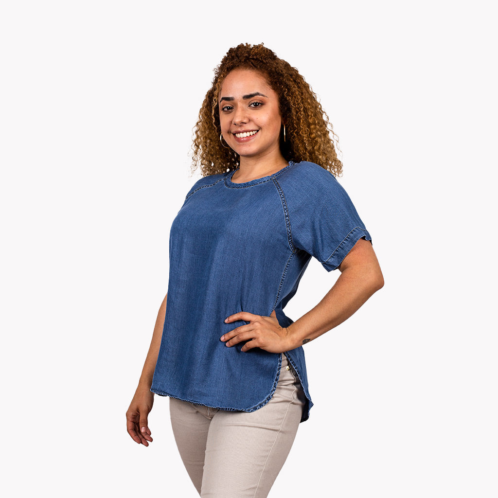 Blusa Ethiopia Manga Corta Mujer