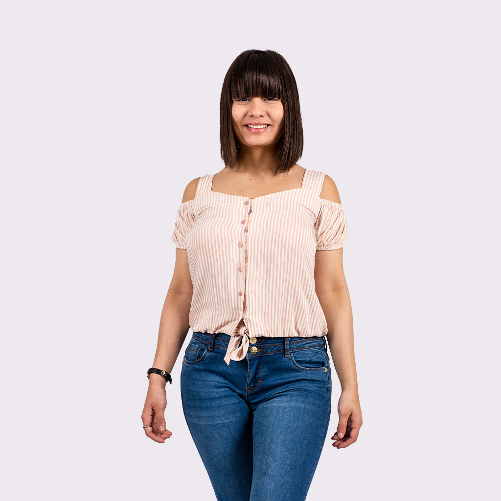 Blusa Ethiopia Manga Corta Mujer - 2x S/55.00